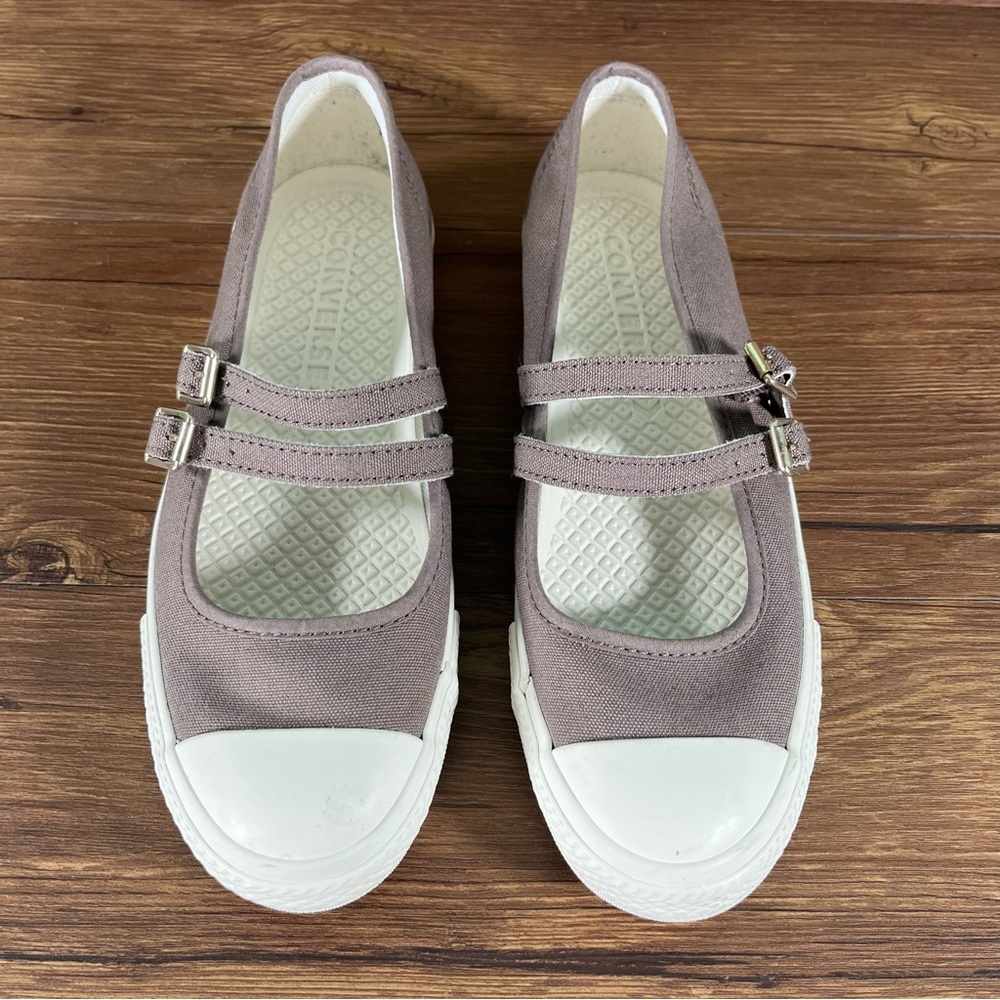 Converse “Dainty Mary Jane” Purple Flats Sneakers Women’s Size 8.5 Shoes - Picture 2 of 8